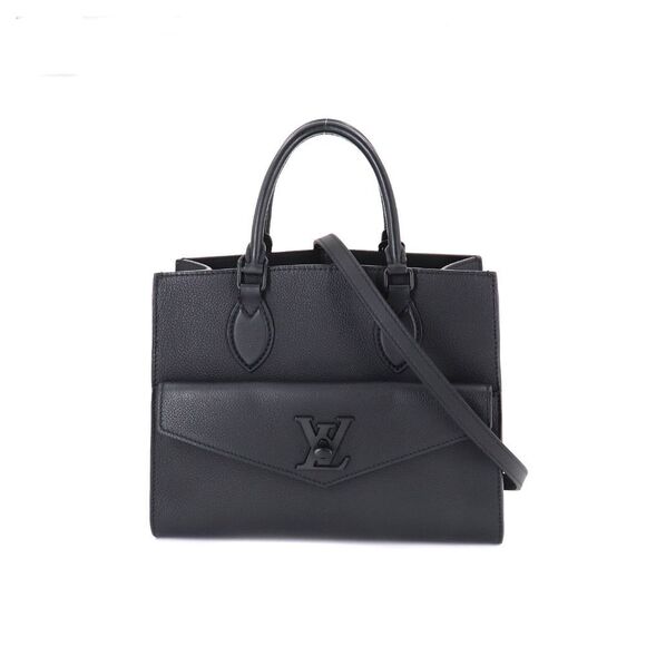 Louis Vuitton Lockme Tote PM Shoulder Bag Leather Noir Black - Picture 1 of 9